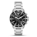 EMPORIO ARMANI WORLD EXPLORER BLACK DIAL MEN'S WATCH | AR11360